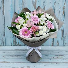 Букет цветов из:  Герберы, Альстромерии и Хризантемы в Вилюйске