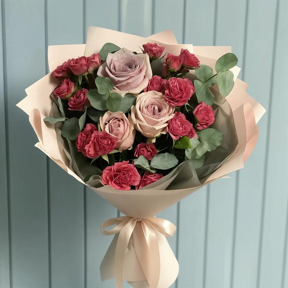 Букет цветов из: Гвоздики и Розы в Вилюйске