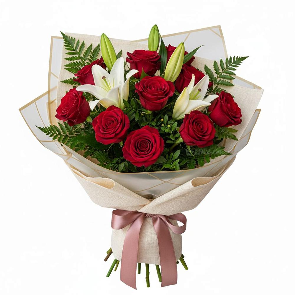 Букет цветов из: Лилии и Розы в Вилюйске