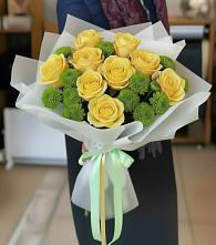 Букет цветов из:  Хризантемы и Розы в Вилюйске