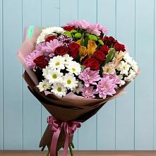 Букет цветов из:  Розы, Хризантемы и Альстромерии #REPLACE_PRED# Вилюйске