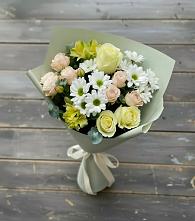 Букет цветов из:  Альстромерии, Розы и Хризантемы #REPLACE_PRED# Вилюйске