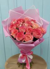 Букет 15 Розовых роз Равель #REPLACE_PRED# Вилюйске